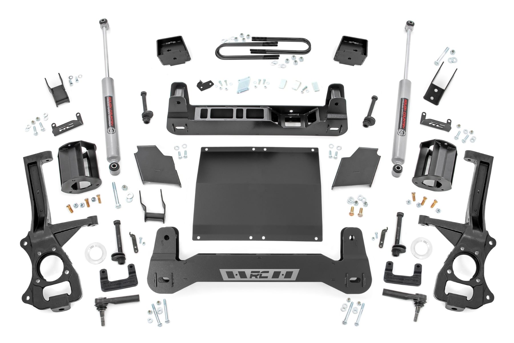 Rough Country 6 Inch Lift Kit Mono Leaf Rear Diesel Chevy Silverado 1500 4WD (22-24)