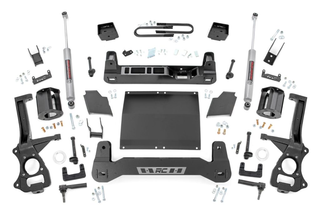 Rough Country 6 Inch Lift Kit Mono Leaf Rear Diesel Chevy Silverado 1500 4WD (25-26)