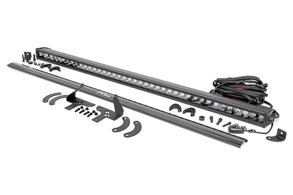 Rough Country LED Light Kit Front Mount 40″ Black-Series Single Row Polaris RZR XP 4 1000 (2024)