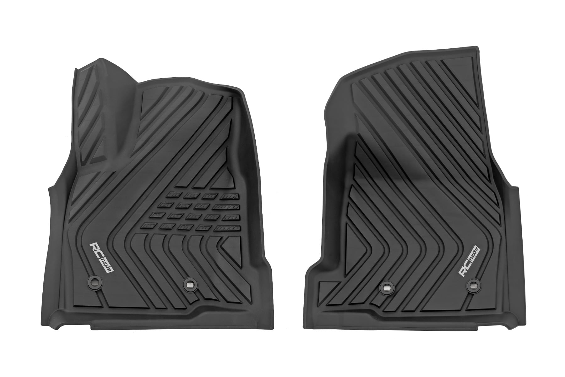 Rough Country Flex Fit Floor Mats Front Crew Toyota Tacoma 2WD/4WD (2024-2026)