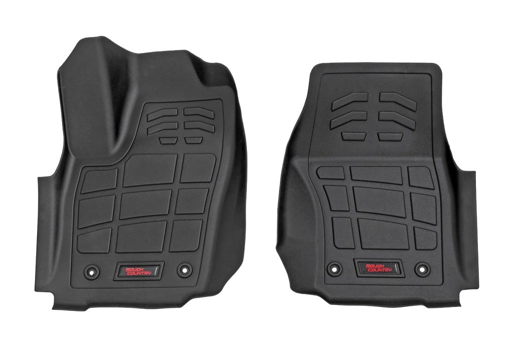 Rough Country Sure-Fit Floor Mats Front Double Cab Toyota Tacoma 2WD/4WD (2024-2026)