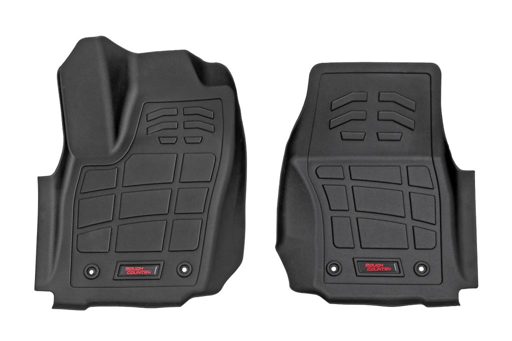 Rough Country Sure-Fit Floor Mats Front Double Cab Toyota Tacoma 2WD/4WD (2024-2026)