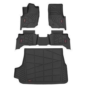 Rough Country Sure-Fit Floor Mats Front & Rear & Cargo Mat Toyota 4Runner (25-26)