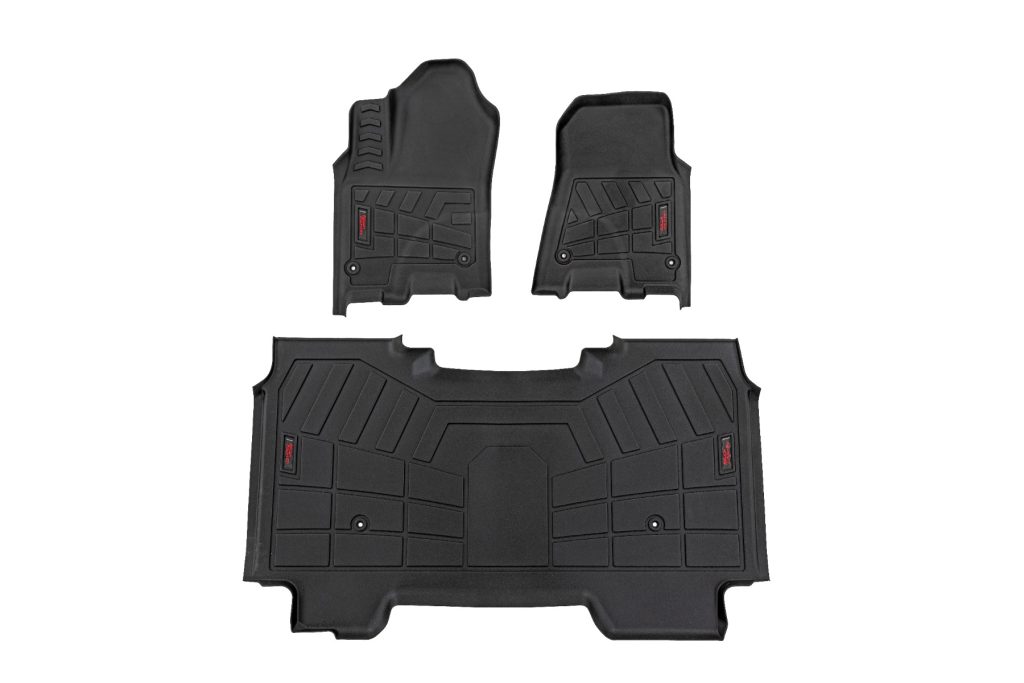 Rough Country Sure-Fit Floor Mats Front & Rear Crew Ram 1500 2WD/4WD (2025-2026)