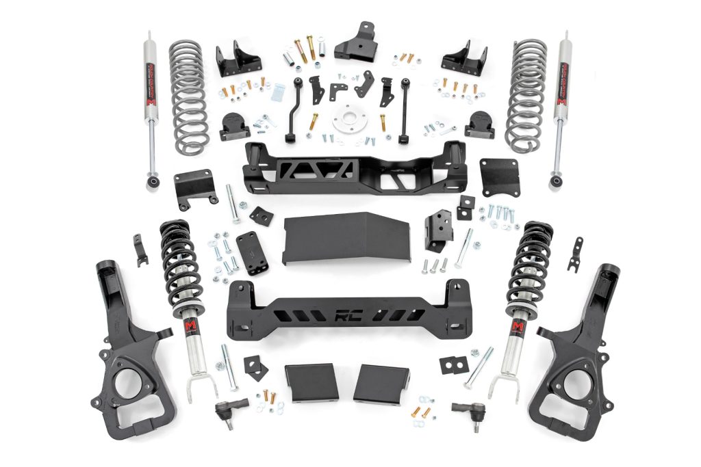 Rough Country 6 Inch Lift Kit M1 Struts Rear Coils Ram 1500 4WD (2025-2026)