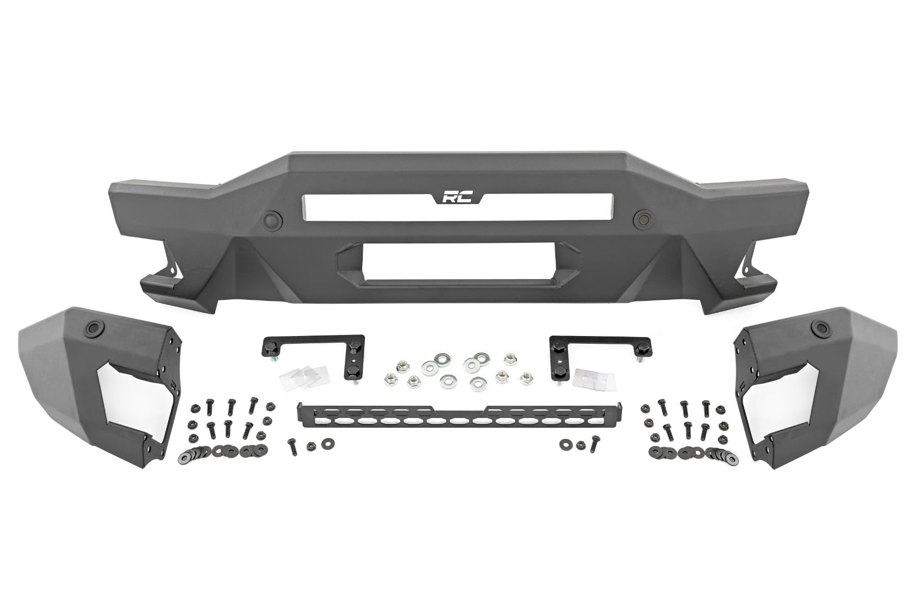 Rough Country Front Bumper Modular Full Wings Amber DRL Ford Bronco 4WD (2021-2026)