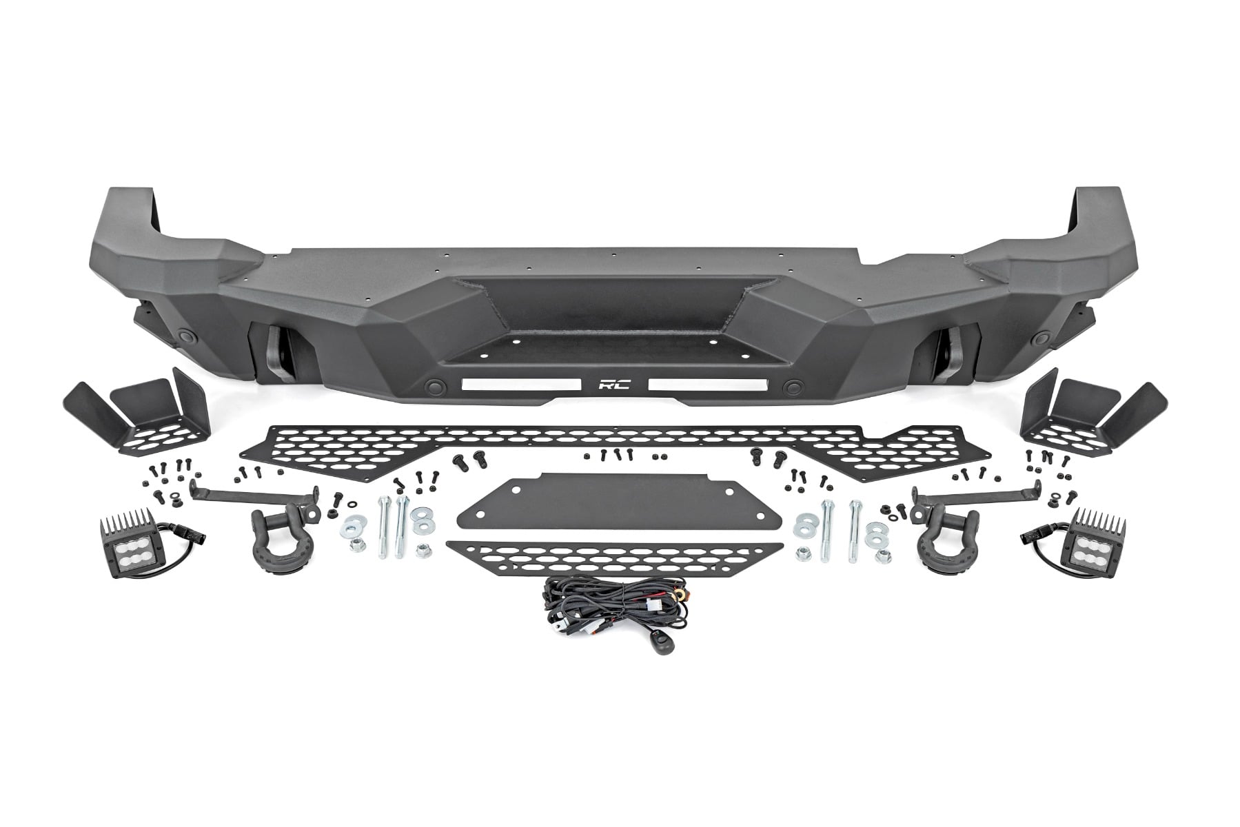 Rough Country Rear Bumper Black Series LED Spot Ford Bronco 4WD (2021-2026)
