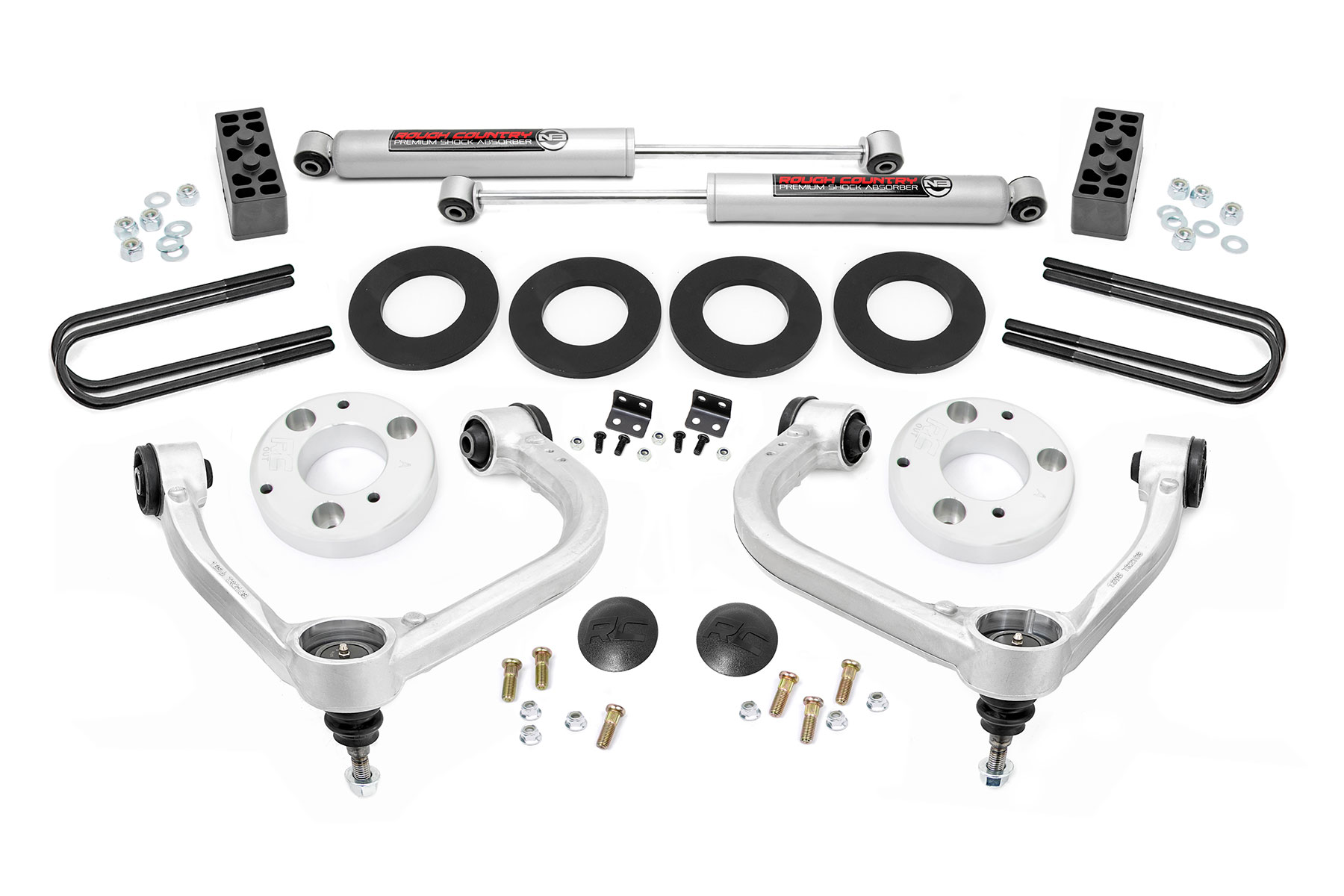 Rough Country 3 Inch Lift Kit Forged UCA Ford F-150 4WD (2021-2026)