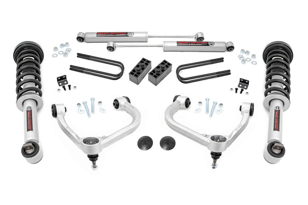 Rough Country 3 Inch Lift Kit Forged UCA N3 Struts Ford F-150 4WD (2021-2026)