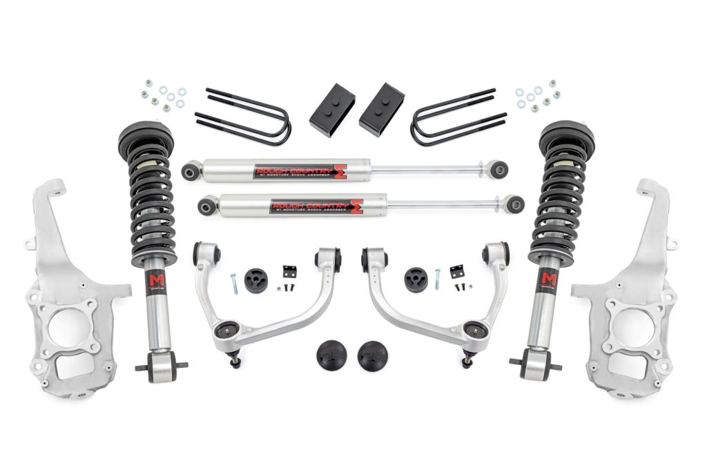 Rough Country 4 inch Lift Kit Forged UCA M1/M1 No Cut Ford F-150 4WD (2021-2026)