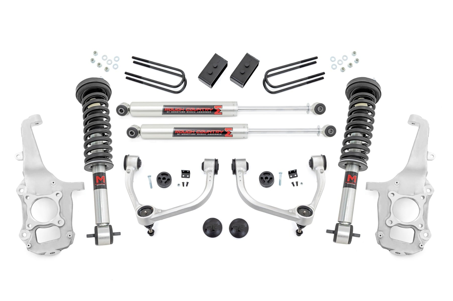 Rough Country 4 inch Lift Kit Forged UCA M1/M1 No Cut Ford F-150 4WD (2021-2026)