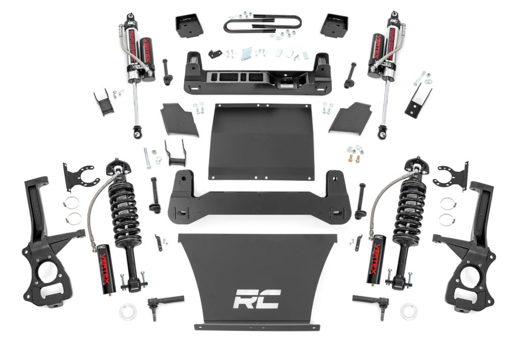 Rough Country 6 Inch Lift Kit Mono Leaf Rear Vertex Chevy Silverado 1500 4WD (22-24)