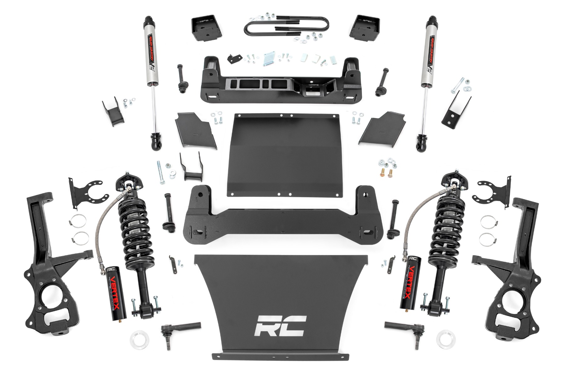 Rough Country 6 Inch Lift Kit Mono Leaf Rear Vertex/V2 Chevy Silverado 1500 (25-26)