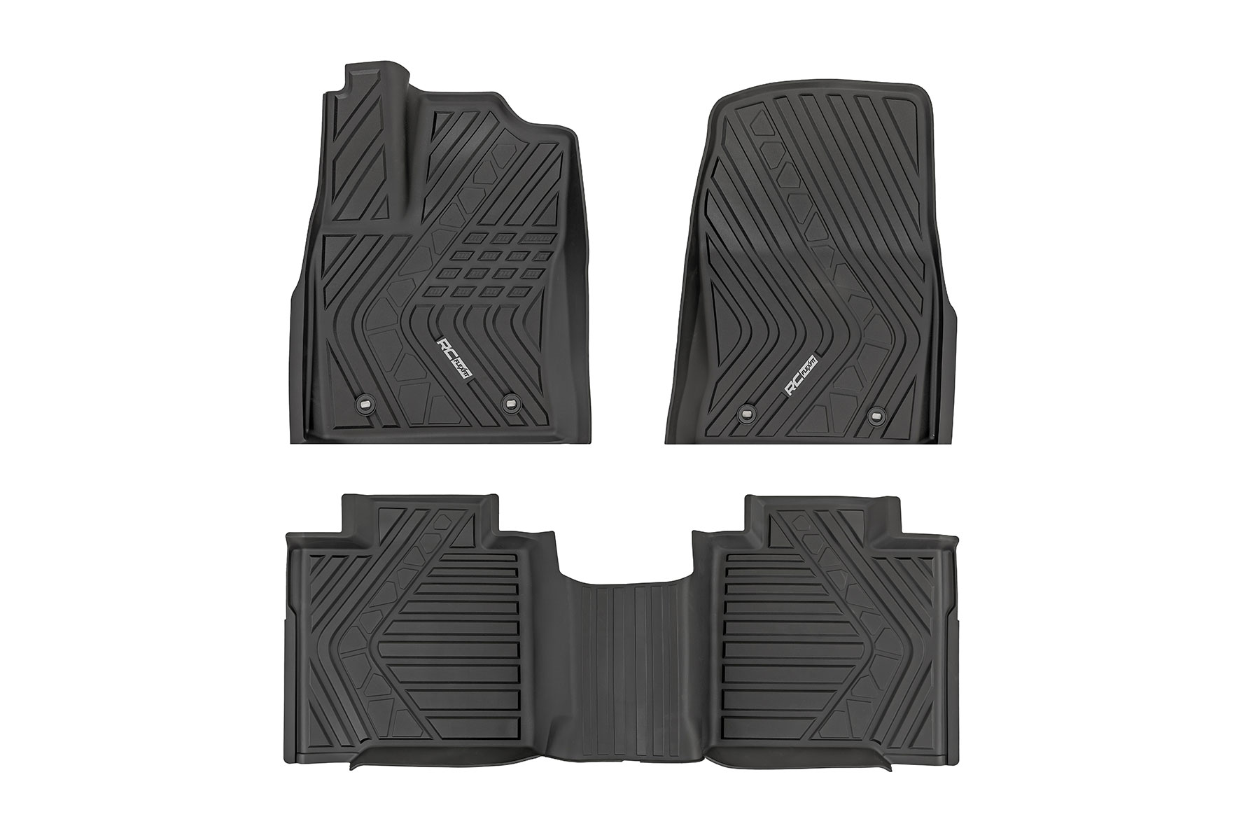 Rough Country Flex-Fit Floor Mats FR & RR CrewMax Toyota Tundra 2WD/4WD (2022-2026)