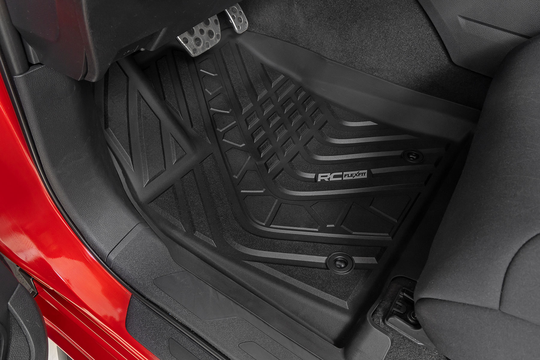 Rough Country Flex-Fit Floor Mats FR & RR CrewMax Toyota Tundra 2WD/4WD (2022-2026)