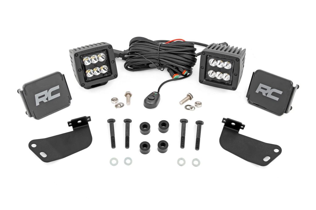 Rough Country LED Light Kit Front Mount 2β³ Black Pair Segway 570 F