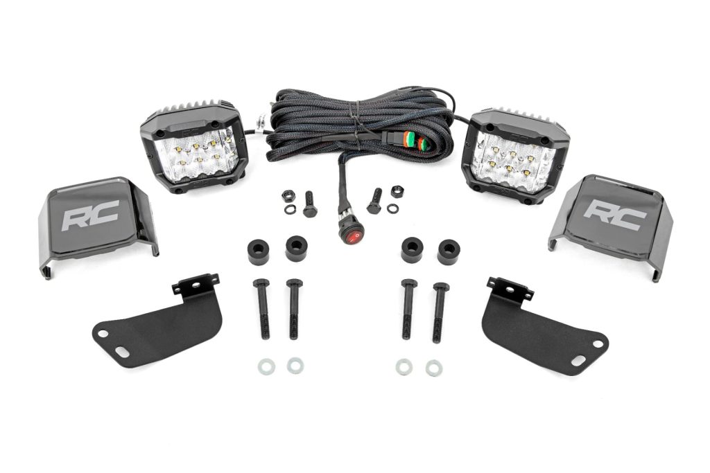 Rough Country LED Light Kit Front Mount 3″ Chrome Pair Wide Angle Segway 570 F