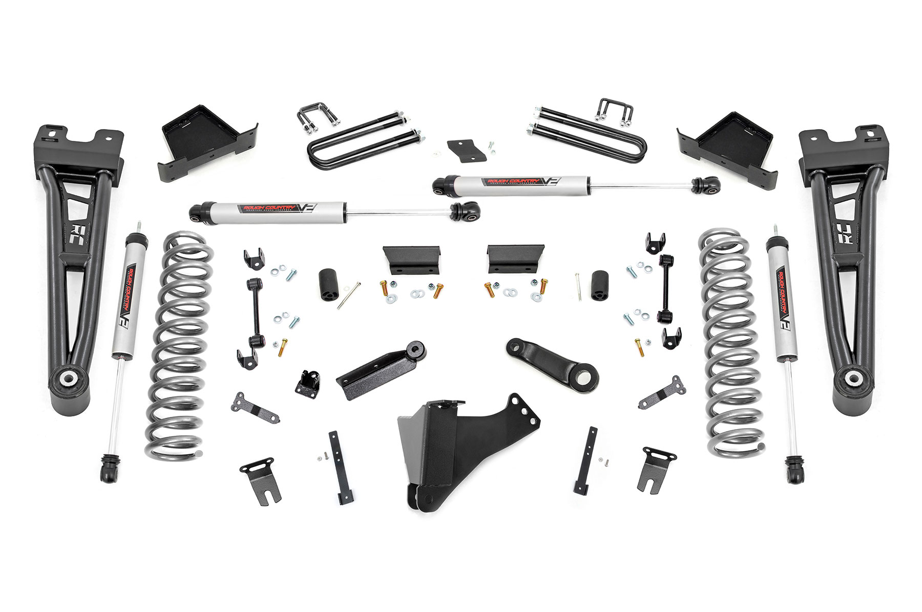 Rough Country 6 Inch Lift Kit Gas Radius Arm V2 Ford F-250/F-350 Super Duty (23-26)