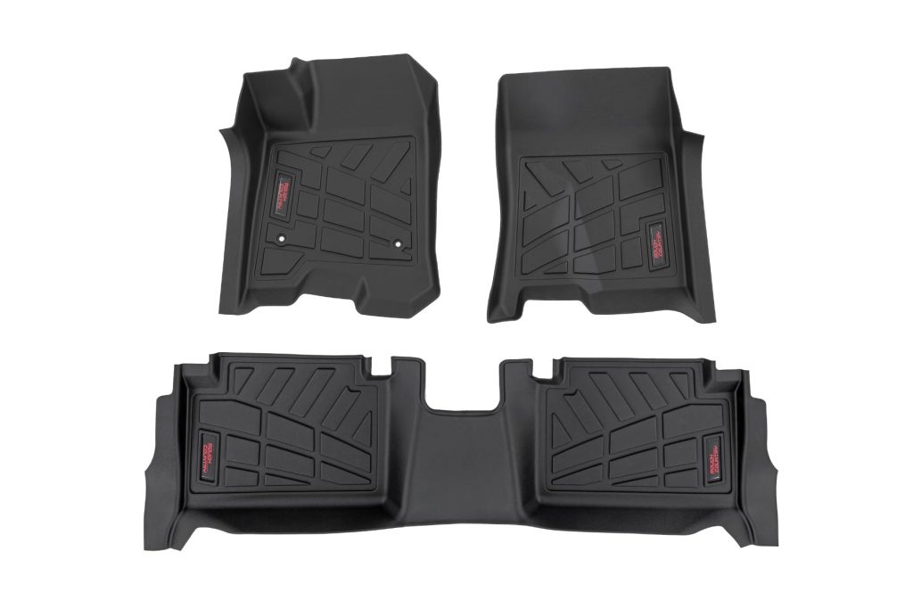 Rough Country Sure-Fit Floor Mats Front & Rear Chevy/GMC Canyon/Colorado 2WD/4WD (23-26)