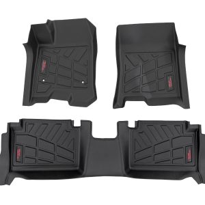 Rough Country Sure-Fit Floor Mats Front & Rear Chevy/GMC Canyon/Colorado 2WD/4WD (23-26)