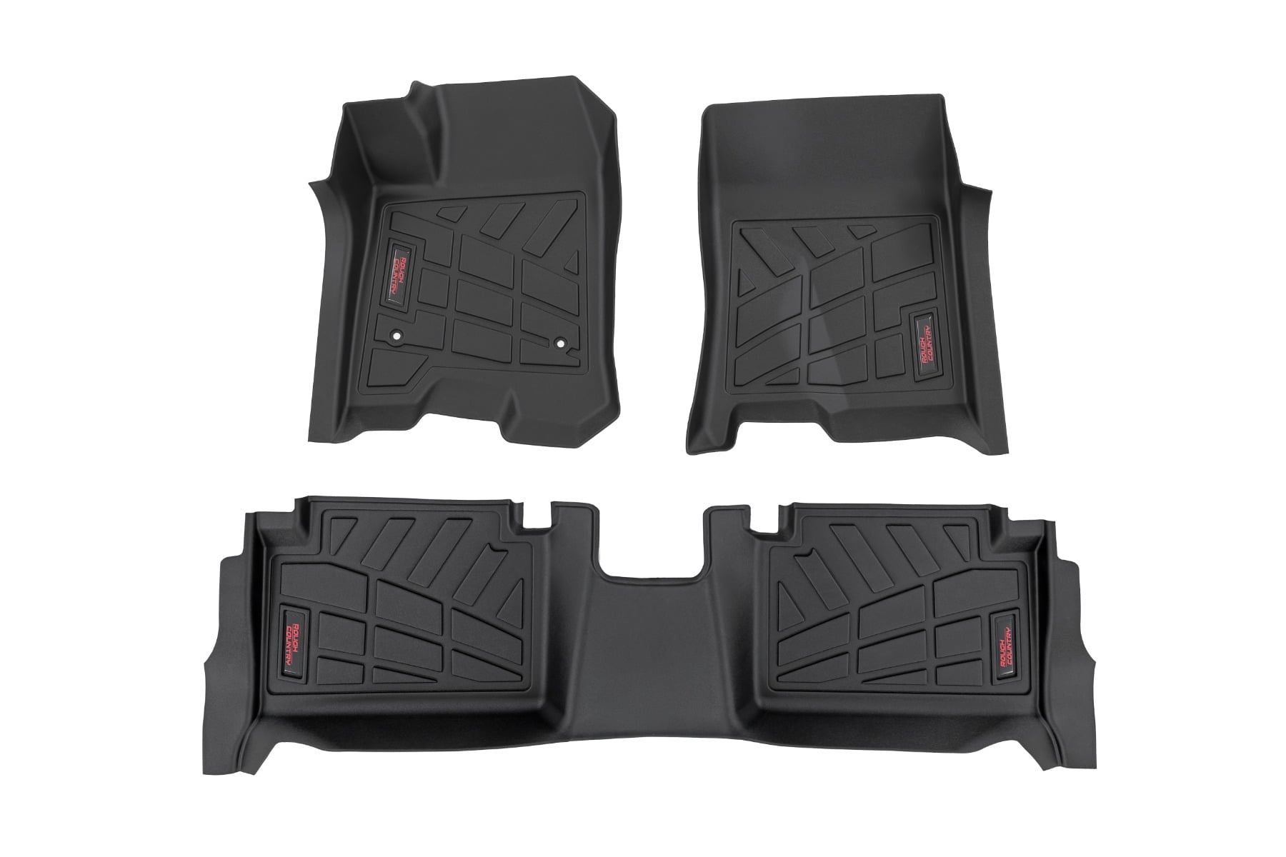 Rough Country Sure-Fit Floor Mats Front & Rear Chevy/GMC Canyon/Colorado 2WD/4WD (23-26)