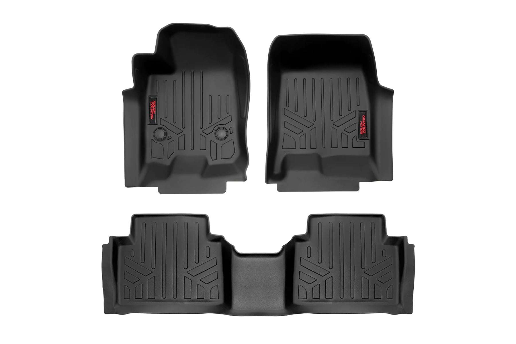 Rough Country Floor Mats FR & RR Crew Chevy/GMC Canyon/Colorado 2WD/4WD (2023-2026)