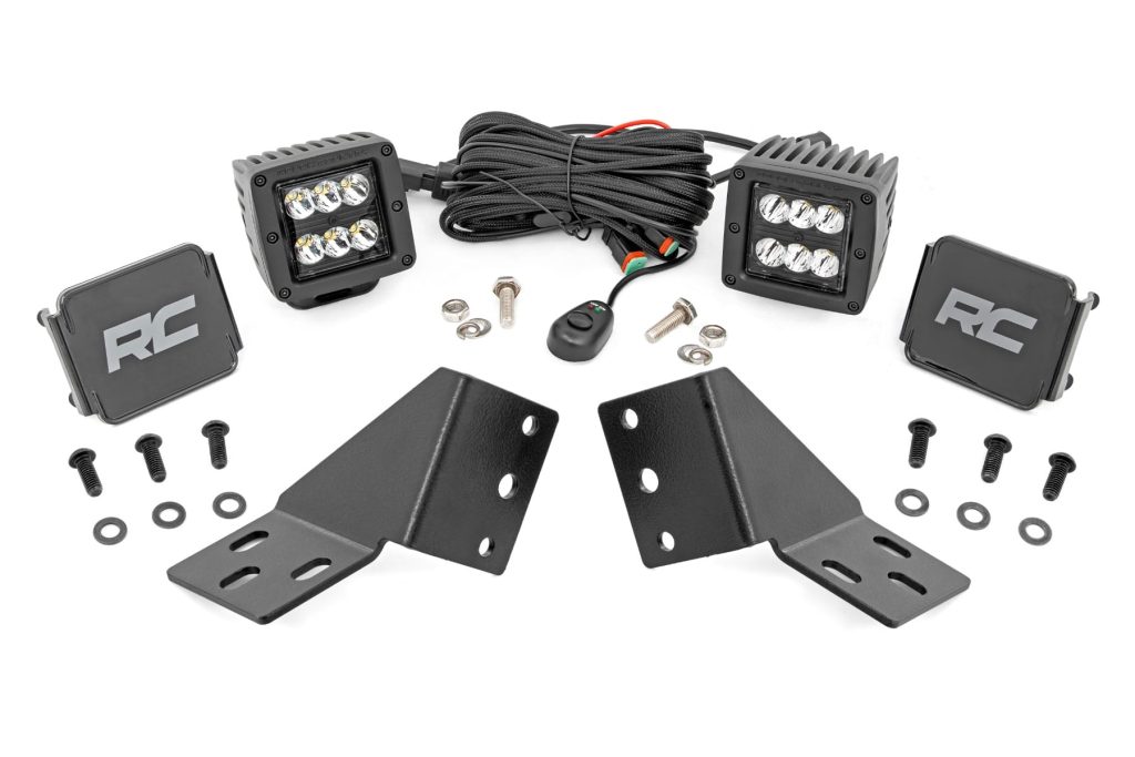 Rough Country LED Light Kit Rear Mount 2β³ Black Pair CFMOTO UFORCE U10 Pro