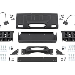 Rough Country FXS Hidden Winch Mount White SAE Fog Toyota Land Cruiser 4WD (24-26)