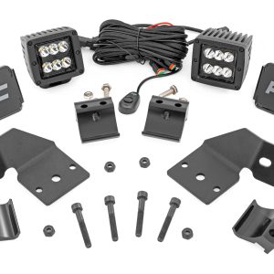 Rough Country LED Light Kit Front Mount 2″ Black Pair Polaris XPEDITION XP