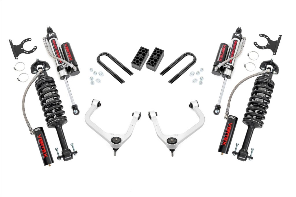 Rough Country 3.5 Inch Lift Kit Vertex Rear Mono Leaf Chevy Silverado 1500 (22-24)