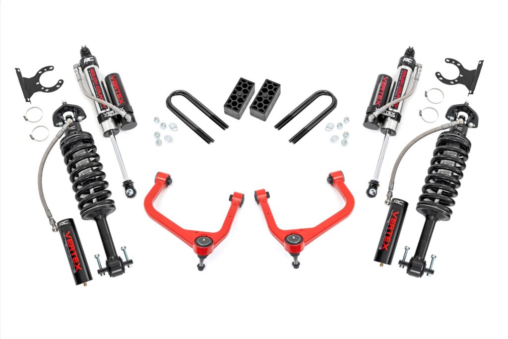 Rough Country 3.5 Inch Lift Kit Vertex Rear Mono Leaf Chevy Silverado 1500 (22-24)