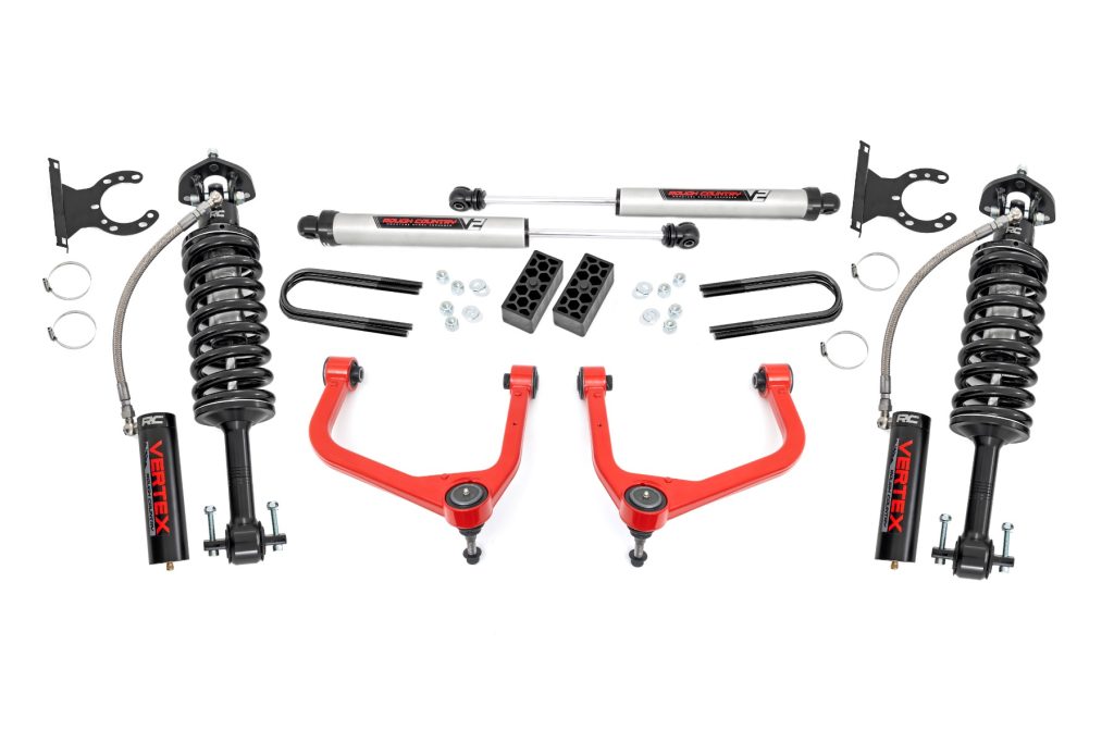 Rough Country 3.5 Inch Lift Kit Vertex/V2 Rear Mono Leaf Chevy Silverado 1500 (22-24)