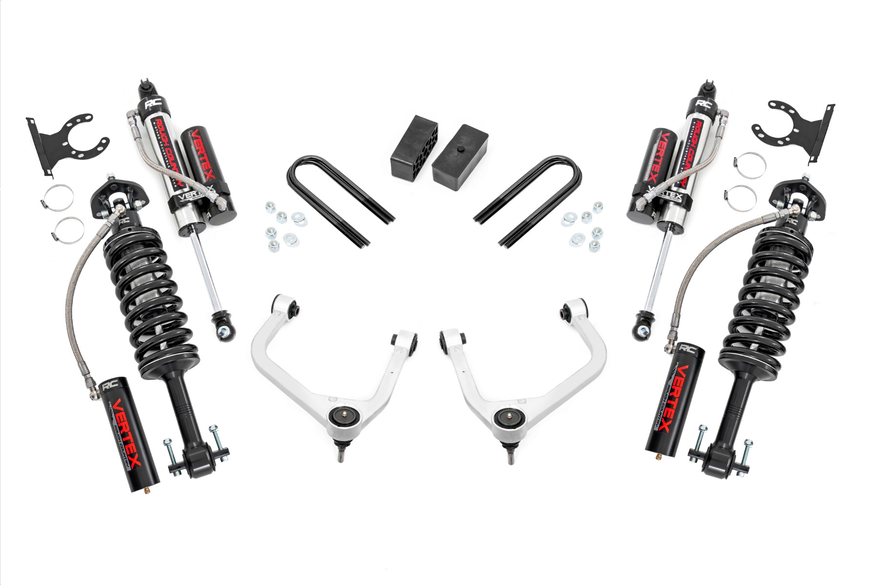 Rough Country 3.5 Inch Lift Kit Mono Leaf Rear Vertex GMC Sierra 1500 2WD/4WD (25-26)