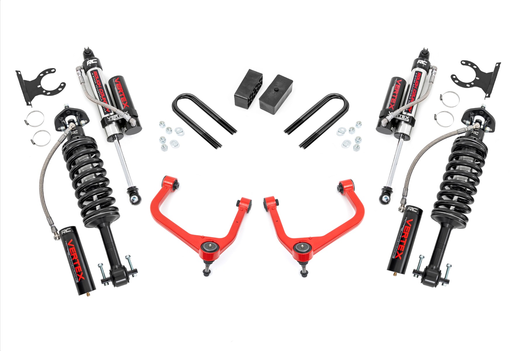 Rough Country 3.5 Inch Lift Kit Mono Leaf Rear Vertex GMC Sierra 1500 2WD/4WD (19-24)