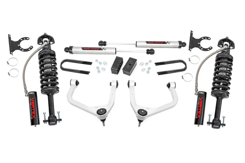 Rough Country 3.5 Inch Lift Kit Mono Leaf Rear Vertex/V2 GMC Sierra 1500 (25-26)