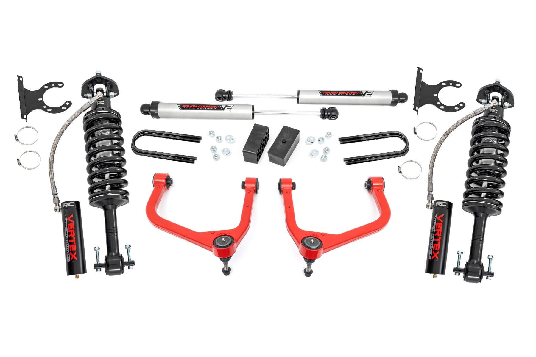 Rough Country 3.5 Inch Lift Kit Mono Leaf Rear Vertex/V2 GMC Sierra 1500 (19-24)