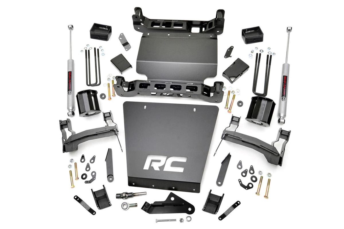 Rough Country 5 Inch Lift Kit Bracket Chevy Silverado & GMC Sierra 1500 4WD (2014-2018 & Classic)