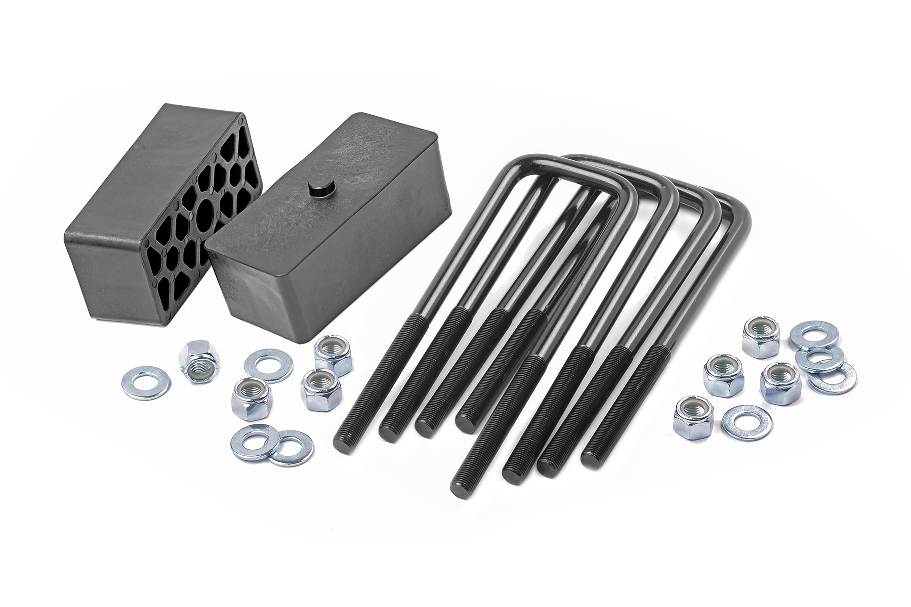 Rough Country 2 Inch Block & U-Bolt Kit Chevy/GMC 1500 2WD/4WD (99-24)