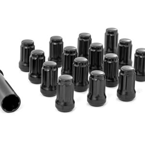 Rough Country Lug Nut Set M10x1.25 16 Qty Splined Black