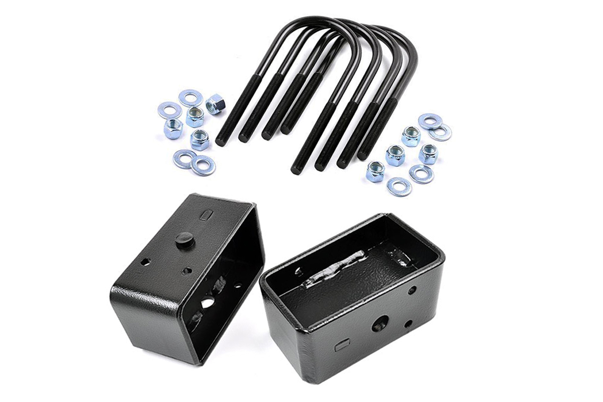 Rough Country 3 Inch Block & U-Bolt Kit Ford Bronco 4WD (1978-1979)
