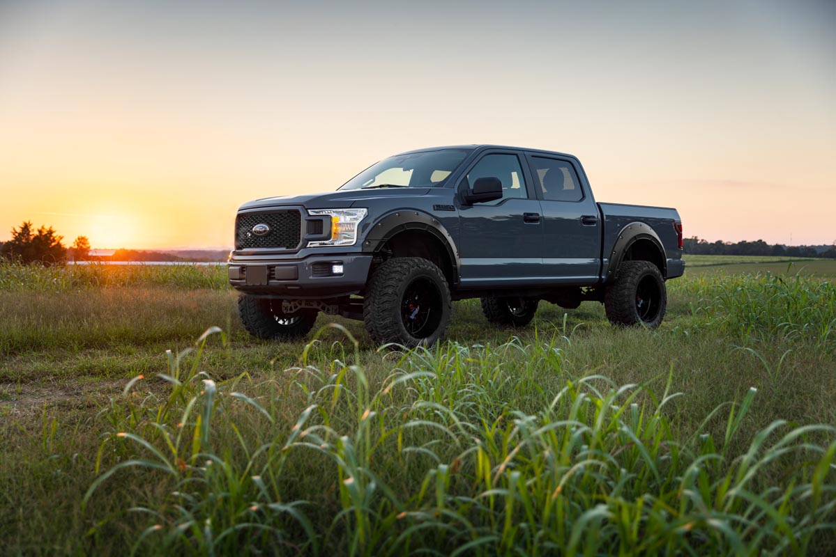 Rough Country Defender Fender Flares D1 Stone Gray Ford F-150 2WD/4WD (2015-2020)