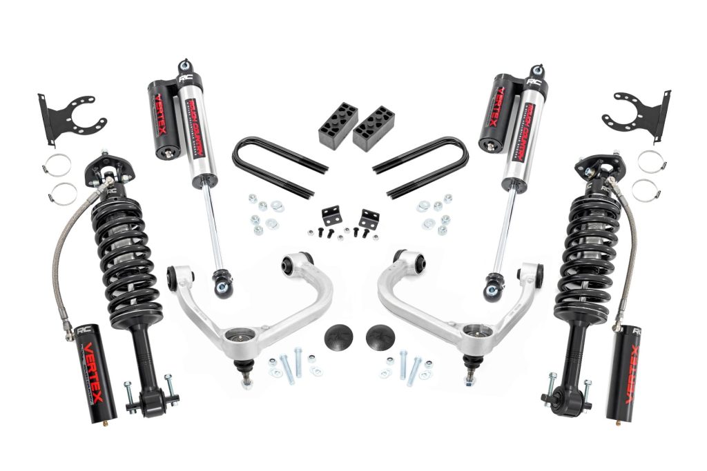 Rough Country 3 Inch Lift Kit Fabbed UCA Vertex Ford F-150 4WD (2021-2026)