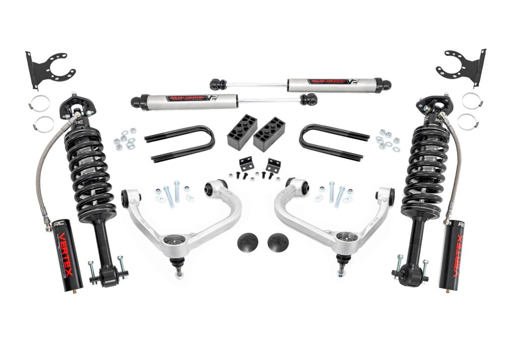 Rough Country 3 Inch Lift Kit Fabbed UCA Vertex/V2 Ford F-150 4WD (2021-2026)