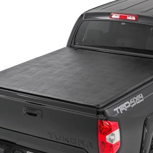 Rough Country Soft Tri-Fold Bed Cover 5β7β³ Bed No OE Rail Toyota Tundra (07-21)