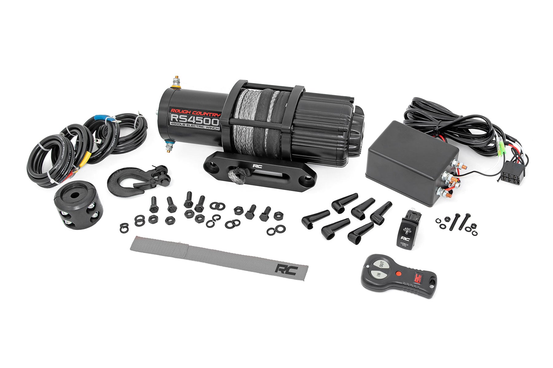 Rough Country 4500-LB Winch W/ Remote UTV Synthetic Rope