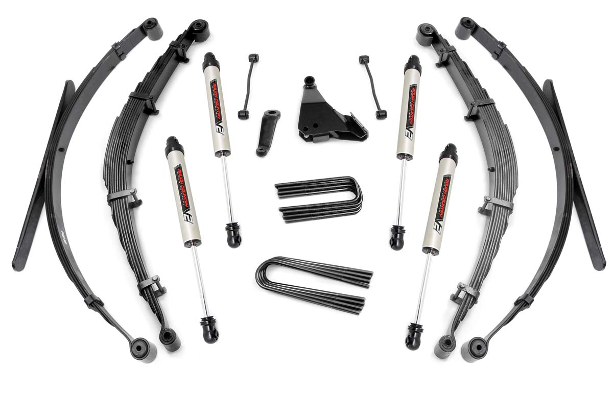 Rough Country 6 Inch Lift Kit Rear Springs V2 Ford F-250/F-350 Super Duty 4WD (1999)