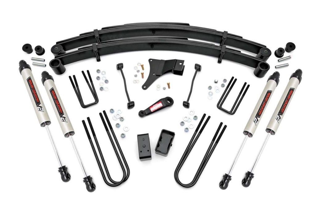 Rough Country 4 Inch Lift Kit Rear Blocks V2 Ford F-250/F-350 Super Duty 4WD (1999)