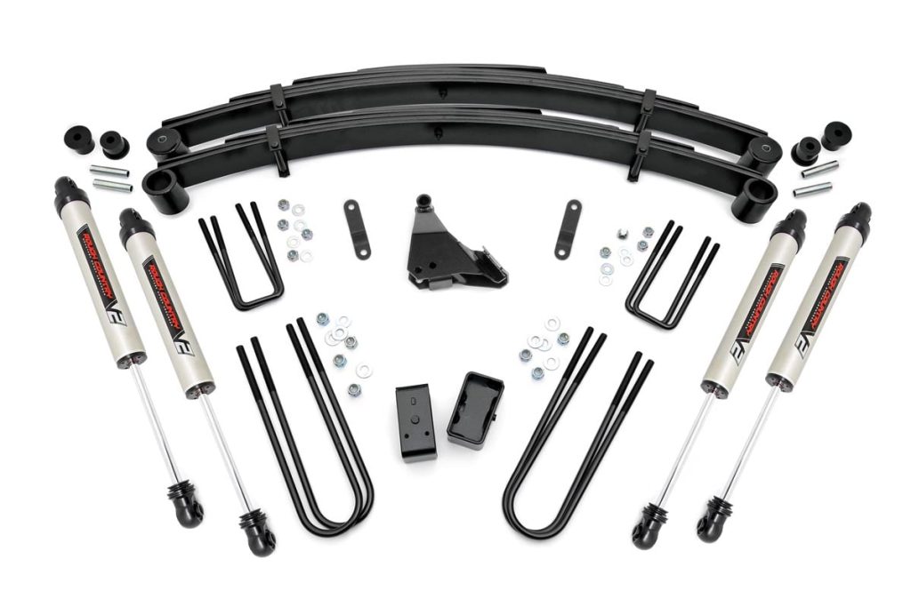 Rough Country 4 Inch Lift Kit Rear Blocks V2 Ford F-250/F-350 Super Duty 4WD (99-04)