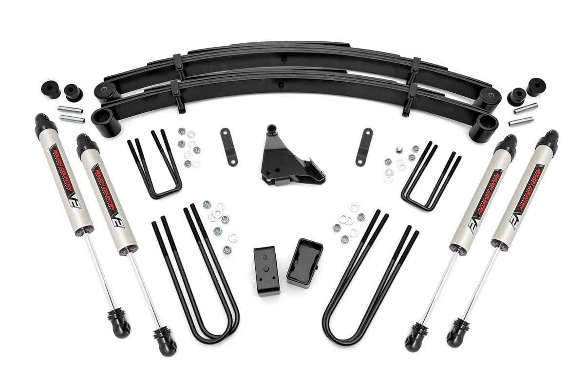 Rough Country 4 Inch Lift Kit Rear Blocks V2 Ford F-250/F-350 Super Duty 4WD (99-04)