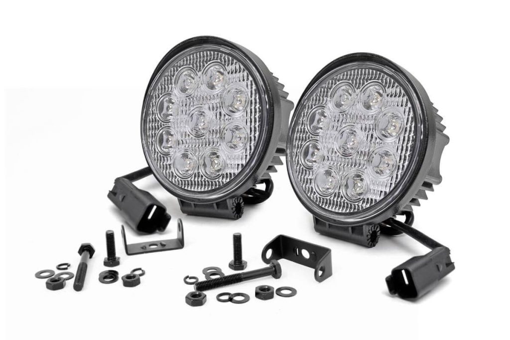 Rough Country 4 Inch Chrome Series LED Light Round Pair